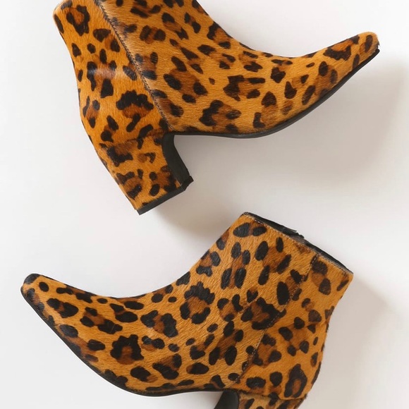🆕RAG & CO CAMBRIA LEOPARD CALF HAIR BOOTIES - Picture 3 of 5